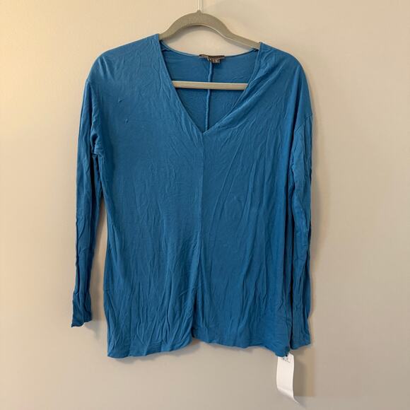 Vince Tops - NEW VINCE Womens V-Neck Long Sleeve Lightweight  Top Turquoise SIZE Small
